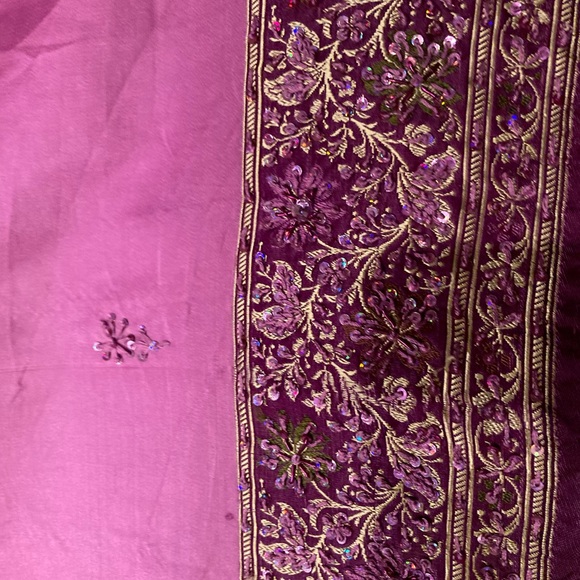 Pink Indian Silk Saree/Sari - Picture 8 of 8